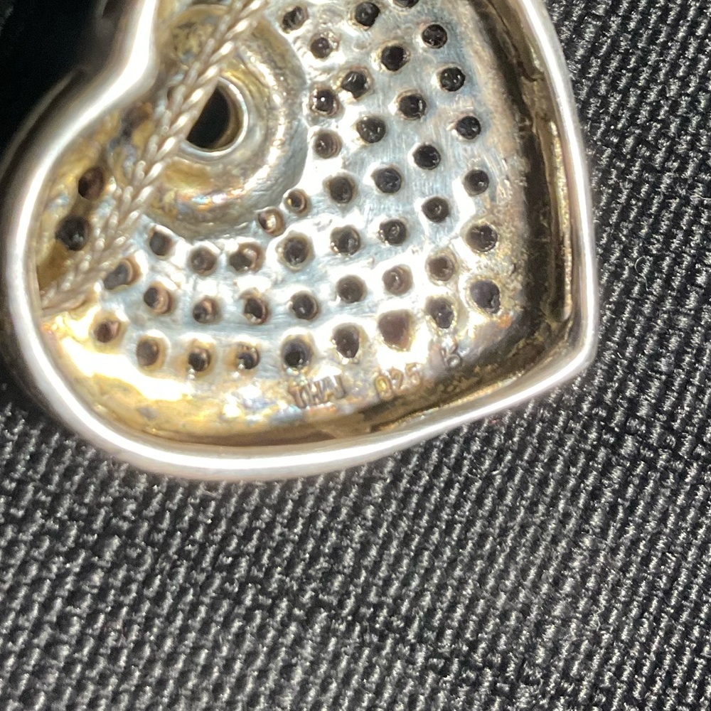 💜2.07CT Tanzanite and Sterling Silver Heart Pendant - Picture 4 of 7